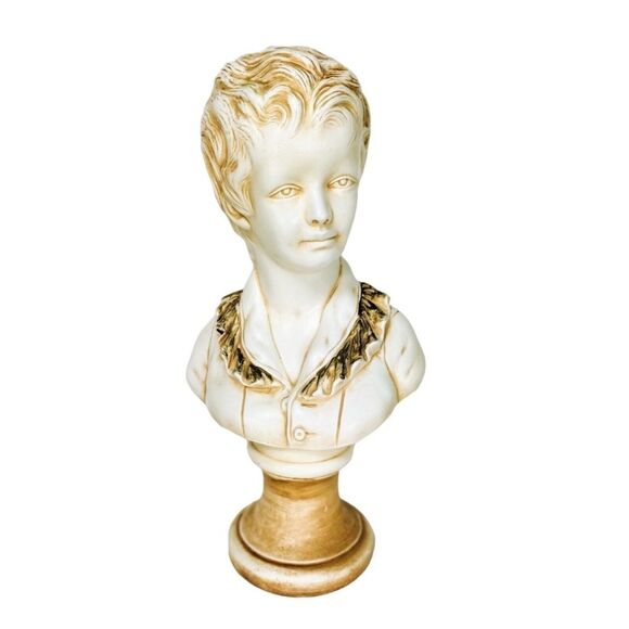 VTG 1900s Jean-Antoine Houdon "Alexandre Brongniart" Alabaster Bust Sculpture - Picture 4 of 8